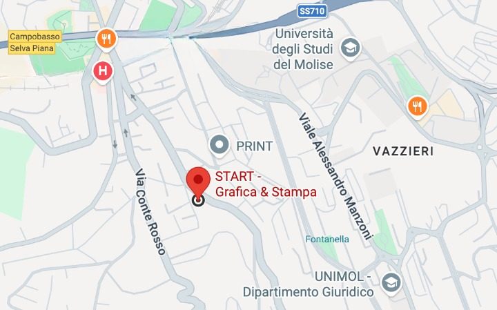 Mappa della sede START in Viale Principe di Piemonte 85/87, Campobasso